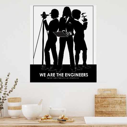 (女性) We are the Engineers poster ポスター (キッチン)