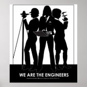 (女性) We are the Engineers poster ポスター (正面)