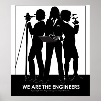 (女性) We are the Engineers poster ポスター