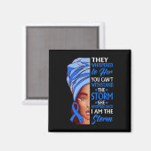 女性Afro I Am The Storm Hydrocephalus認識度 マグネット (正面/裏面)