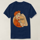 女性AML白血病認識度製品の破壊不能 Tシャツ (デザイン正面)