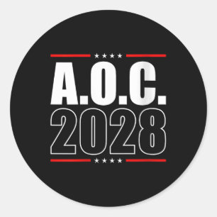 女性Aoc 2028 A.o.c. 2028大統領Aoc 28 E ラウンドシール