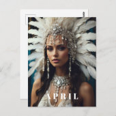 *~女性AP53エイプリルボホ誕生日ダイヤモンド ポストカード (正面/裏面)