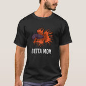 女性BettaママSiameseママのための魚の戦い Tシャツ (正面)