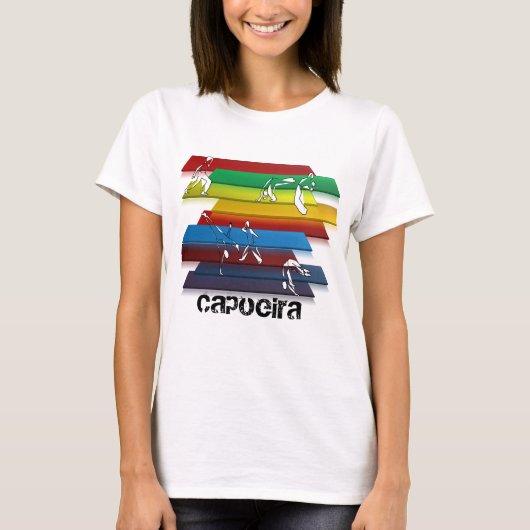 女性capoeiraの武道の虹 tシャツ (正面)