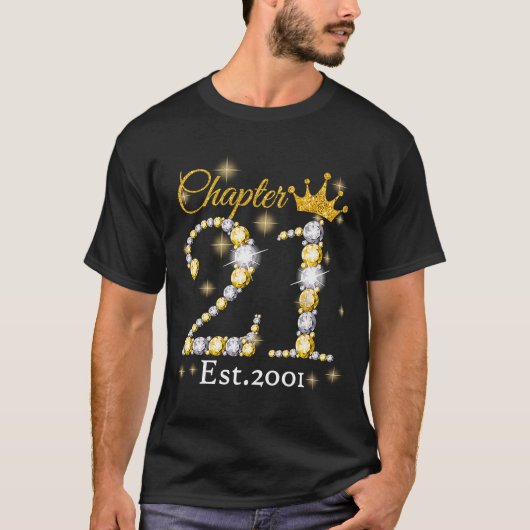 女性Chapter 21 EST 2001 21歳21誕生 Tシャツ (正面)