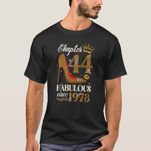 女性Chapter 44 Est 1978 44歳44誕生 Tシャツ (正面)