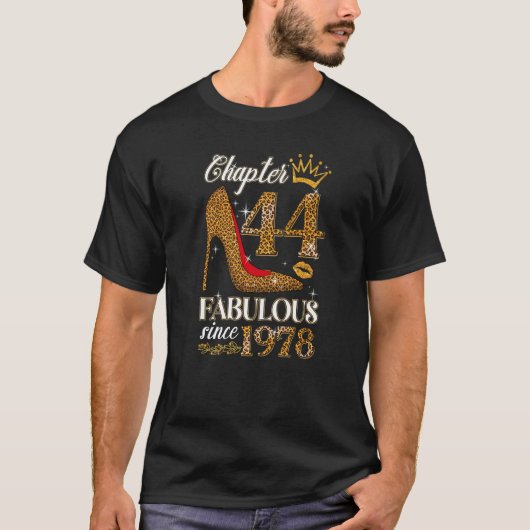 女性Chapter 44 Est 1978 44歳44誕生 Tシャツ (正面)