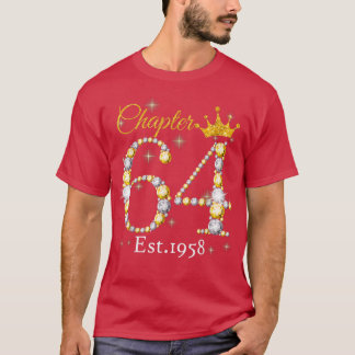 女性Chapter 64 EST 1958 64歳64誕生 Tシャツ