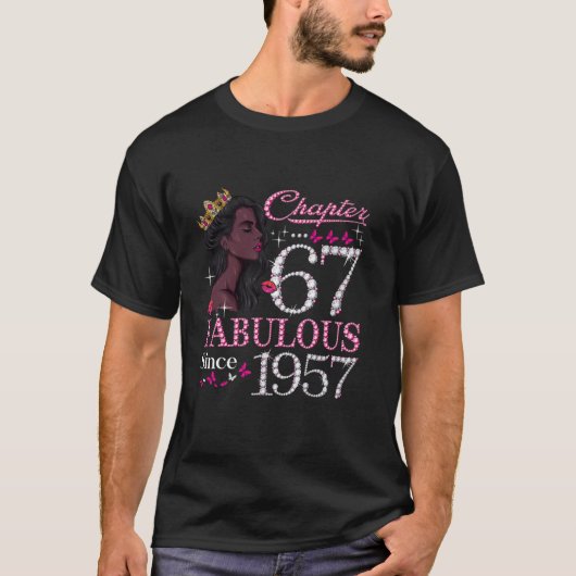 女性Chapter 67 EST 1957 67歳30誕生 Tシャツ (正面)