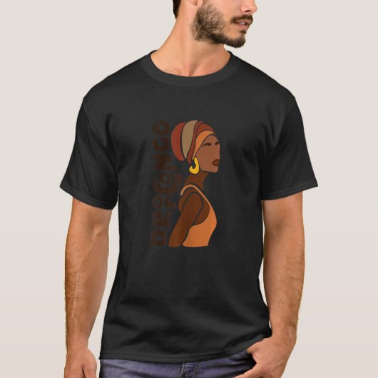 女性DRCコンゴ民主共和国アフリカのヘリット Tシャツ (正面)
