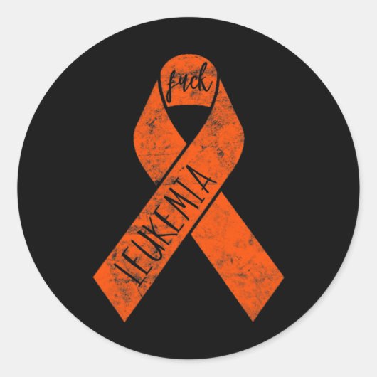 女性FckがんChemo Fがんの白血病ギフト ラウンドシール (正面)