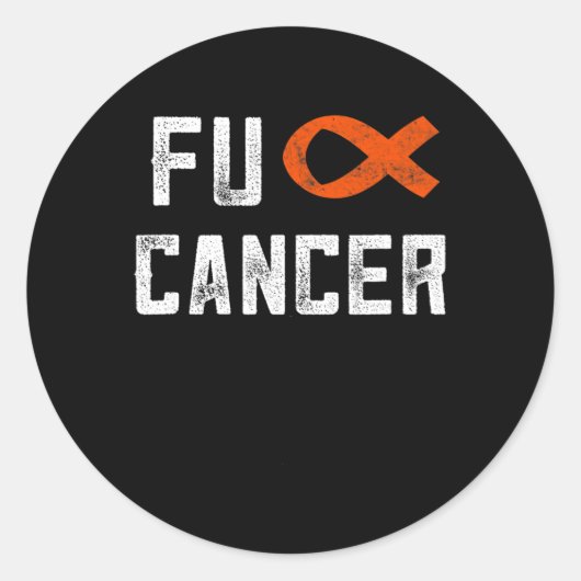 女性FckがんChemo Fがんの白血病ギフト ラウンドシール (正面)