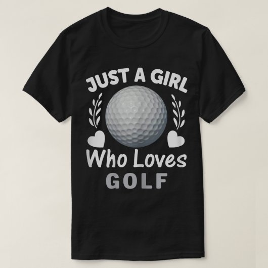 女性Gにとってゴルフデザインが大好きな女10代の子 Tシャツ (デザイン正面)