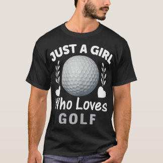 女性Gにとってゴルフデザインが大好きな女10代の子 Tシャツ