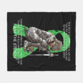 女性Iはストーム非ホジキンリンパ腫クリスチャン フリースブランケット (正面(横))