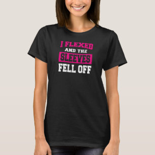 女性Iフレックスとスリーブファーオフジムフィットネスwo Tシャツ
