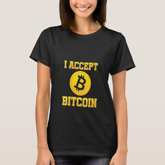 女性I受け入れるBitcoin Crypto Currency Btc Coin M Tシャツ (正面)