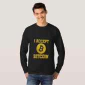 女性I受け入れるBitcoin Crypto Currency Btc Coin M Tシャツ (正面フル)