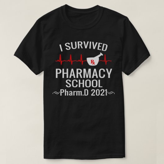 女性I薬生き延び学校PharmDクラス  Tシャツ (デザイン正面)