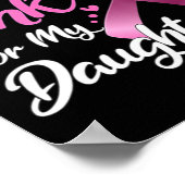 女性I衣服ピンク私の娘の乳がんAw ポスター (角)