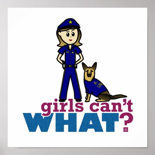 女性K-9警察官 ポスター (正面)