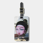 女性Lao Graffiti Street Art ラゲッジタグ (正面縦)