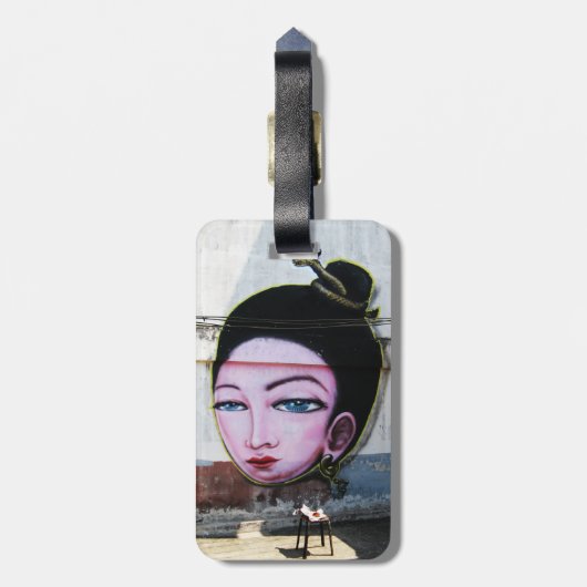 女性Lao Graffiti Street Art ラゲッジタグ (裏面縦)