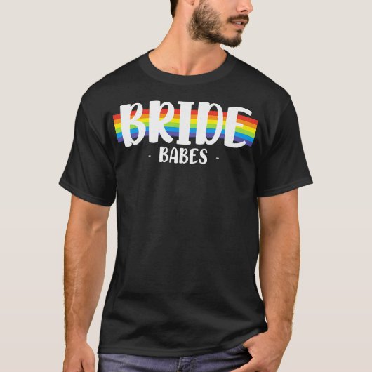 女性LGBTのゲイ結婚・マリッジ・ブライド・ベイブ Tシャツ (正面)