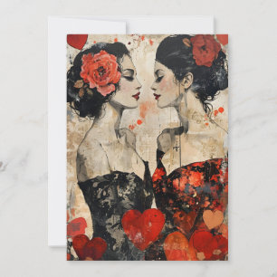 女性LGBTQバレンタインデー シーズンカード