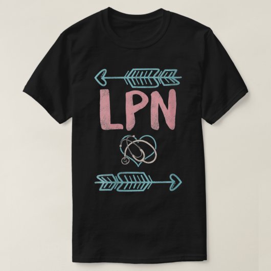 女性LPNライセンス実用ナース卒業番号 Tシャツ (デザイン正面)