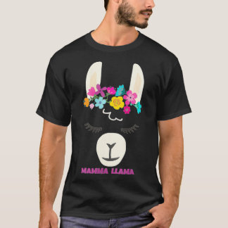 女性MAMMA LLAMAバレンタインの名前のギフト彼女のMo Tシャツ