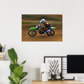 女性MXレーサー ポスター (ホームオフィス)