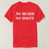 女性No Beard No booty VNeck Tシャツ (デザイン正面)