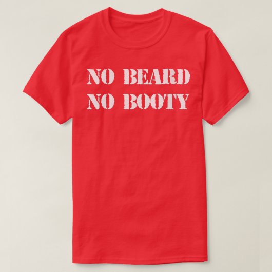 女性No Beard No booty VNeck Tシャツ (デザイン正面)