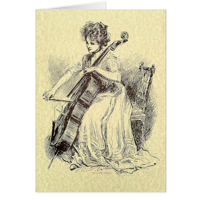 女性Playing Cello (正面)