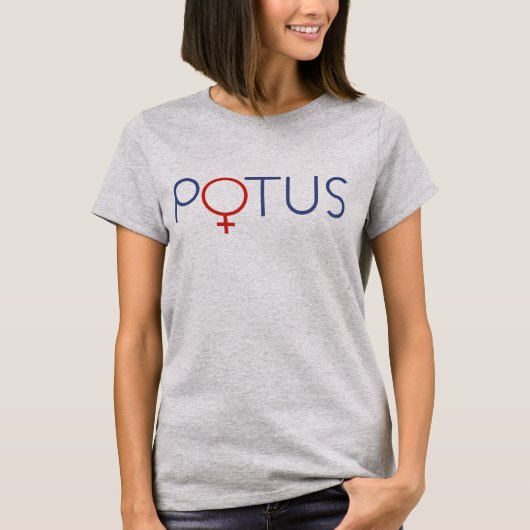 女性POTUSカマラtシャツマダム大統領夫人 Tシャツ (正面)