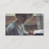 女性Reading 1909年(キャンバスの油) 名刺 (裏面)