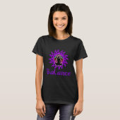 女性S~バランス瞑想アンプ聖幾何学 Tシャツ (正面フル)