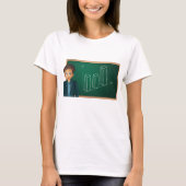 女性Tシャツを発表するビジネスマン Tシャツ (正面)