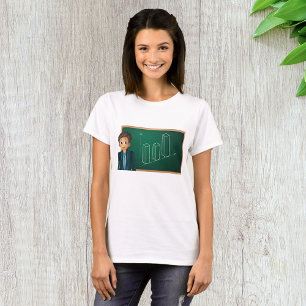 女性Tシャツを発表するビジネスマン Tシャツ