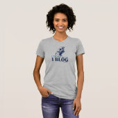 女性Tシャツ従って(私は考えます、私はBlog) Tシャツ (正面フル)