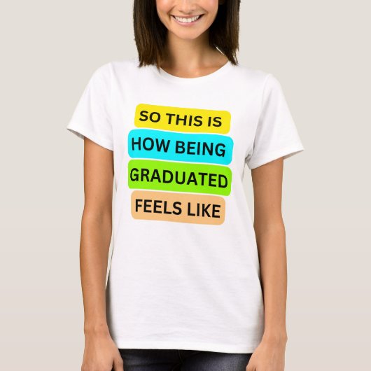 女性Tシャツ白SO_THIS_IS_HOW_BEING_GRADED Tシャツ (正面)
