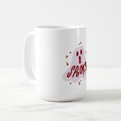 女性Tシャツ、男性シャツ、ママ幽霊Tシャツ。 コーヒーマグカップ (正面左)