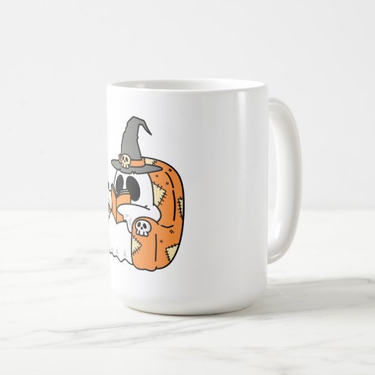 女性Tシャツ、男性シャツ、ママ幽霊Tシャツ、 コーヒーマグカップ (正面右)