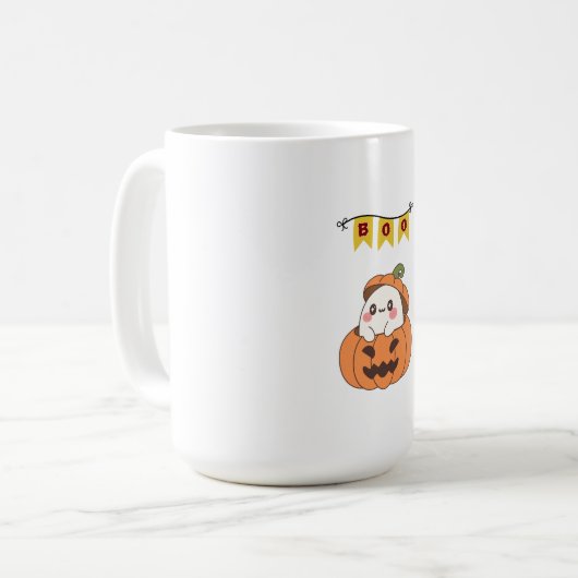 女性Tシャツ、男性シャツ、ママ幽霊Tシャツ コーヒーマグカップ (正面左)