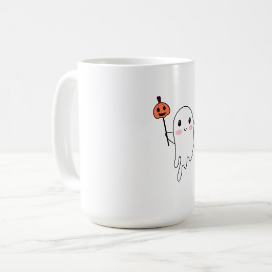 女性Tシャツ、男性シャツ、ママ幽霊Tシャツ、 コーヒーマグカップ (正面左)