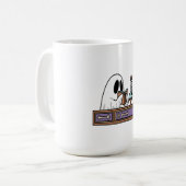 女性Tシャツ、男性シャツ、ママ幽霊Tシャツ、 コーヒーマグカップ (正面左)