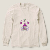 女性Tシャツ、男性シャツ、ママ幽霊Tシャツ トライブレンドＴシャツ (デザイン正面)