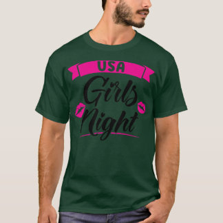 女性USA女の子の夜のパーティー女性の花嫁 Tシャツ